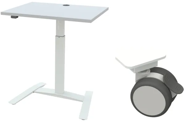 Yksijalkainen säädettävä pöytä - Pyörät