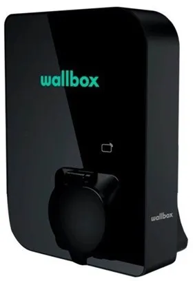 Wallbox Copper SB -latauslaatikko Wi-Fi:llä 11 kW Type 1 ja 2, musta