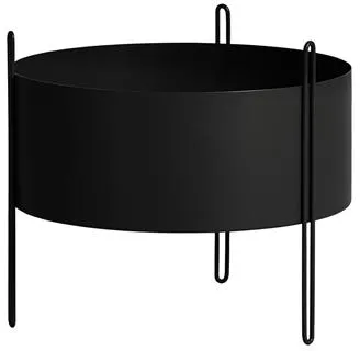 Woud Pidestall Kasviastia Keskikokoinen Musta