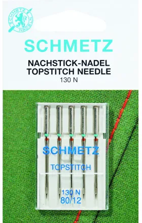 Schmetz Ompelukoneen neulat Topstich 130N Koko 90 - 5 kpl