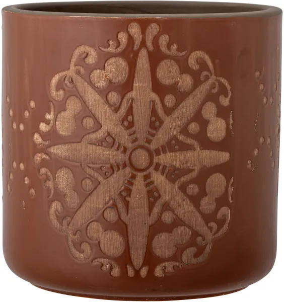 BLOOMINGVILLE Safio Koristeellinen Kukkaruukku, Ruskea, Terrakotta