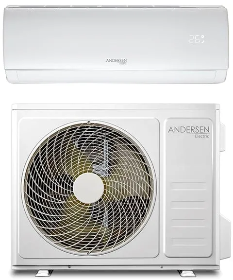 Andersen Electric AE 18000 ilma/ilma lämpöpumppu WiFi:llä, 6 kW, 5–135 m², valkoinen